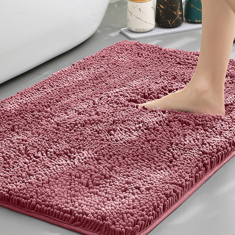 Bathroom Floor Mat, Bath Entrance Water-absorbent Carpet, Chenille Anti-slip Foot Pad