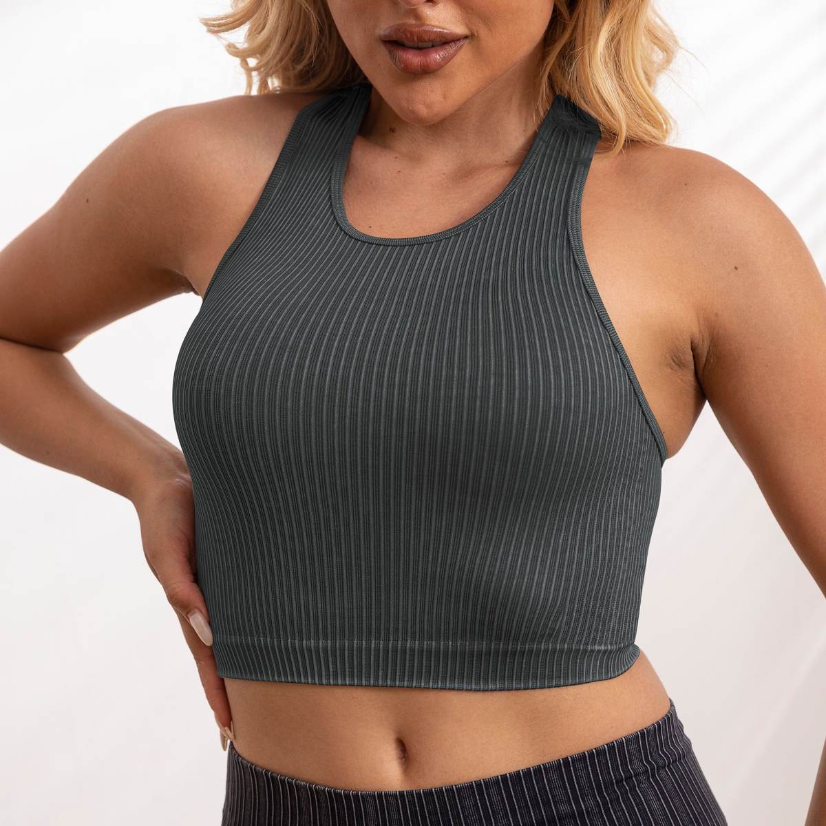 Seamless Thread Yoga Bra Exposed Navel Outdoor