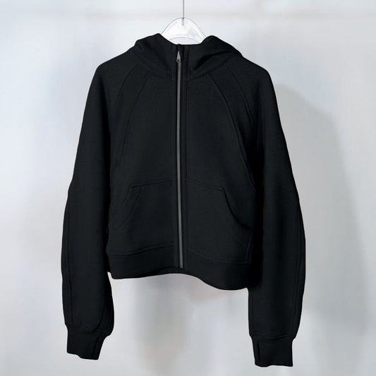 Yoga Plush Women's Zipper Hoodie Loose Warm Sports