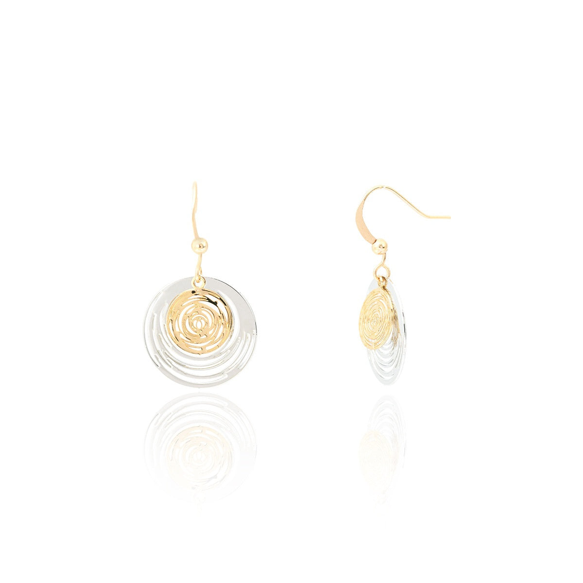Women's Fashion Versatile Steel-colored Vortex-shaped Earrings