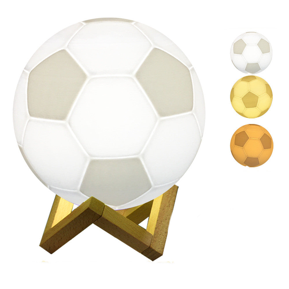 3D Printed Football Shape Creative Luminous Feeding Night Light