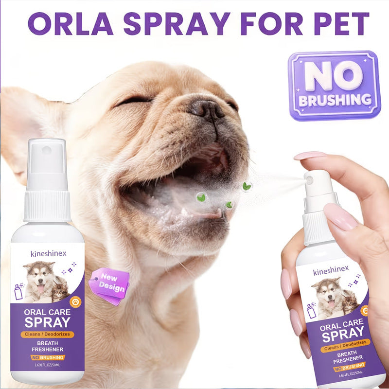 Pet Dental Care Spray For Fresh Breath Removing Bad Odor And Tartar