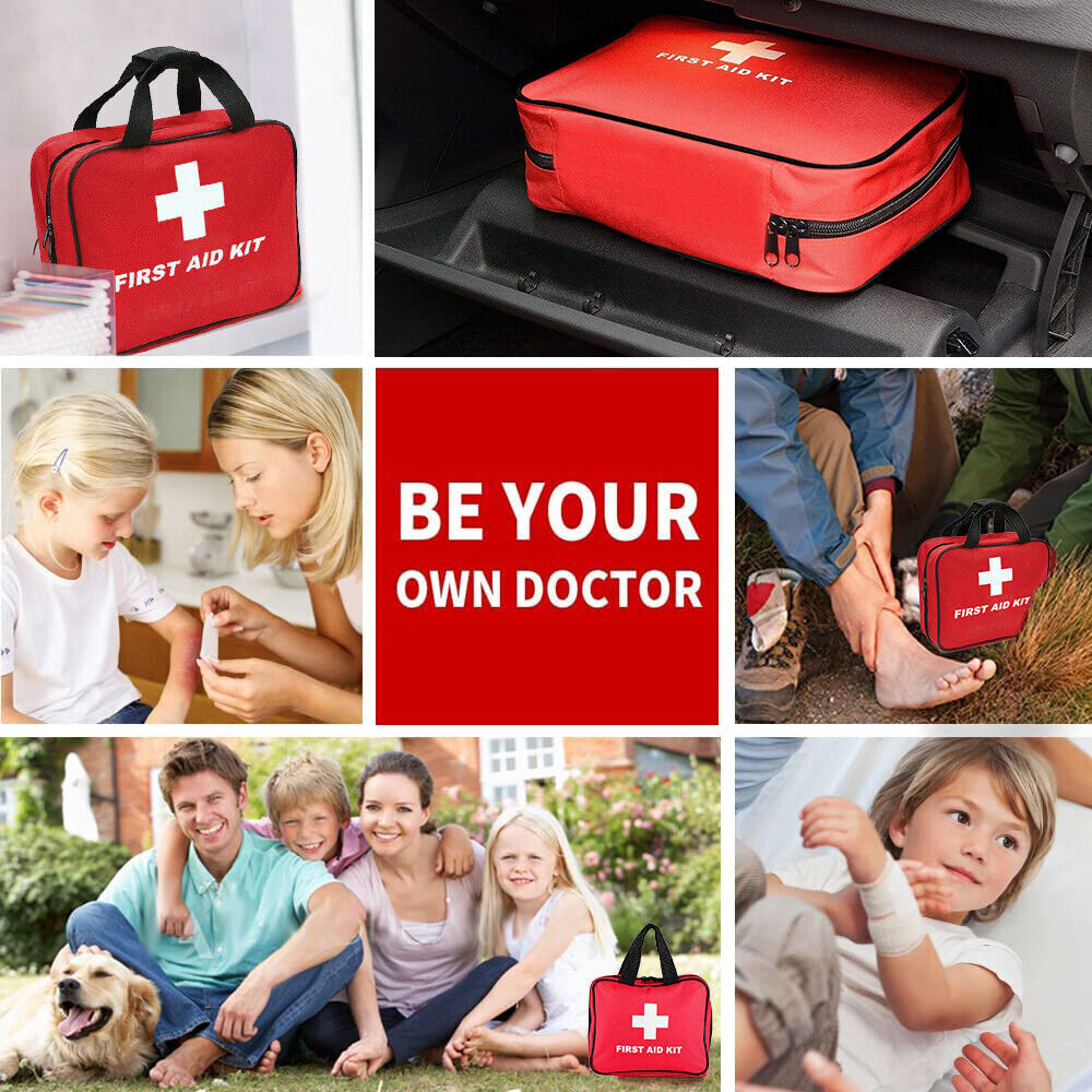 391-piece First Aid Kit For Medical Emergencies While Traveling, At Home, In The Car, In A Taxi Or At Work