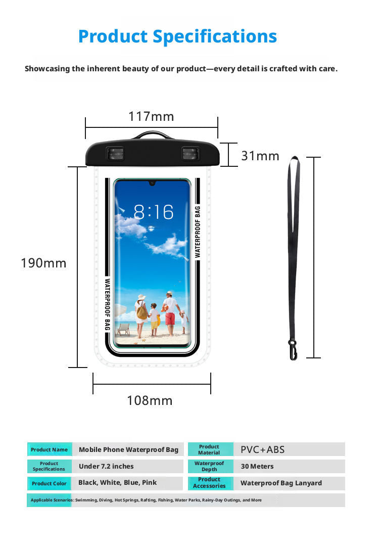 Mobile phone waterproof bag-mixed color-one
