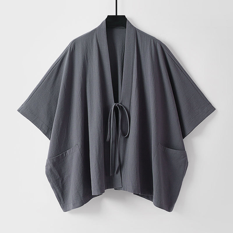 Retro Casual Tea Ceremony Outfit Mid-length Coat