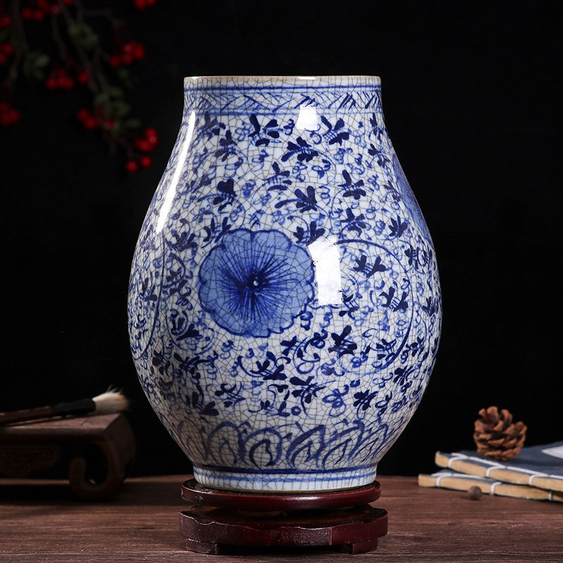 Blue-and-white Porcelain Vase Home Living Room Decoration