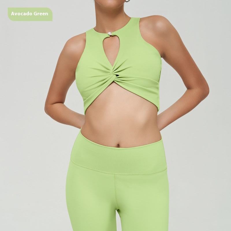 New Twist Design Hollow-out Top Women's Sports Beauty Back Vest
