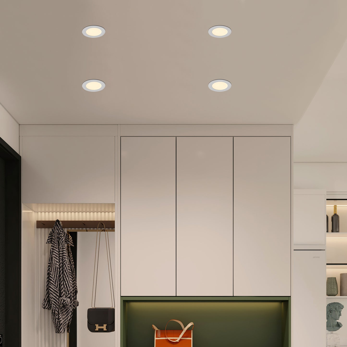 12-Pack 4 Inch Ultra-Thin LED Recessed Ceiling Light With Junction Box, 2700K-5000K Dimmable Color Changing Downlight, 9W 810LM, Easy Install, Ideal For Kitchen, Bedroom, Basement