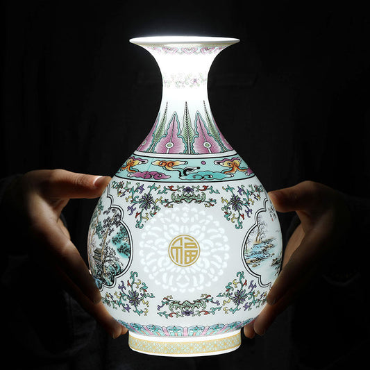 Creative Printing Versatile Ceramic Vase Ornament Crafts Gift