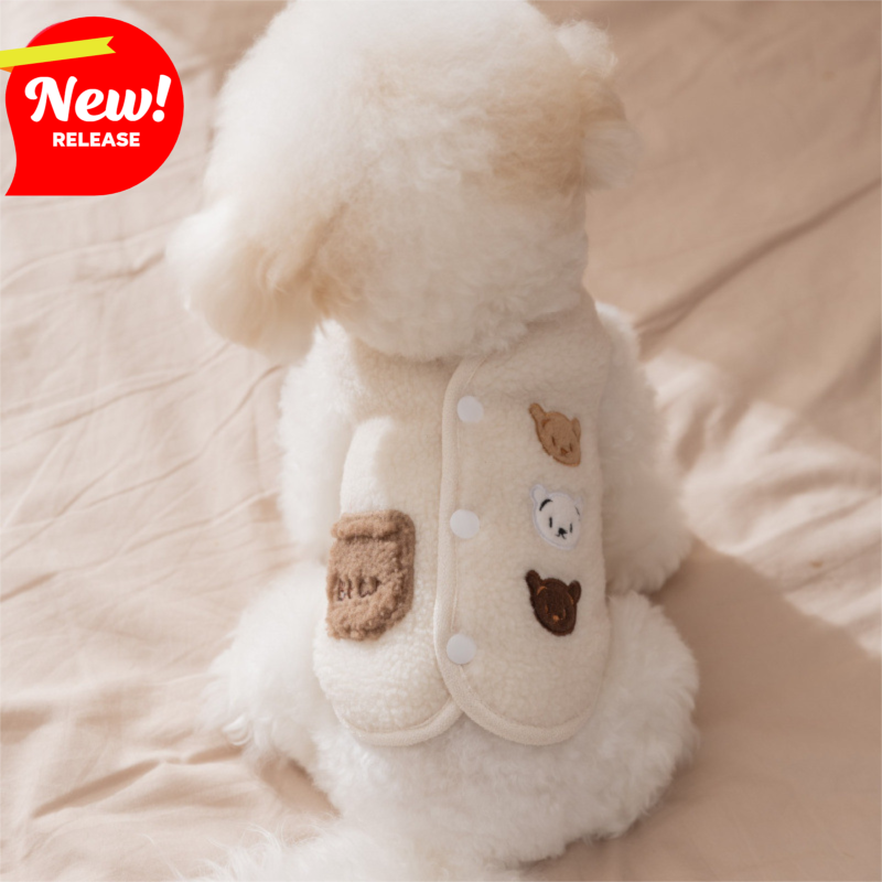 Dog Clothes For Puppies, Warm Fleece Jackets For Autumn And Winter, Bichon Frises, Teddy Bears, Small And Medium-sized Dogs, Cats, Cardigans, Vests, Pet Clothes