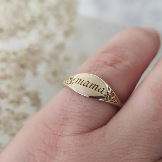 Weiwan Wish Best Seller In Europe And America New Simple Fashion Mama Letter Holiday Gift Ring