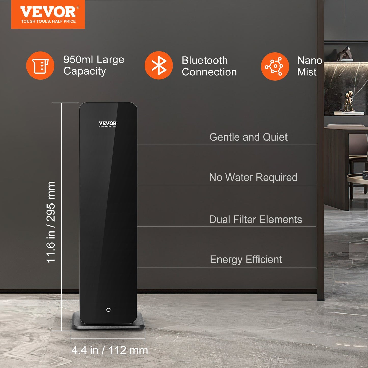 Scent Air Machine For Home, 950ml Bluetooth Smart Cold Air Diffuser, 3000sq.ft Waterless Essential Oil Scent Air Diffuser, Floor Standing Aromatherapy Machine For Large Room, Office, Hotel