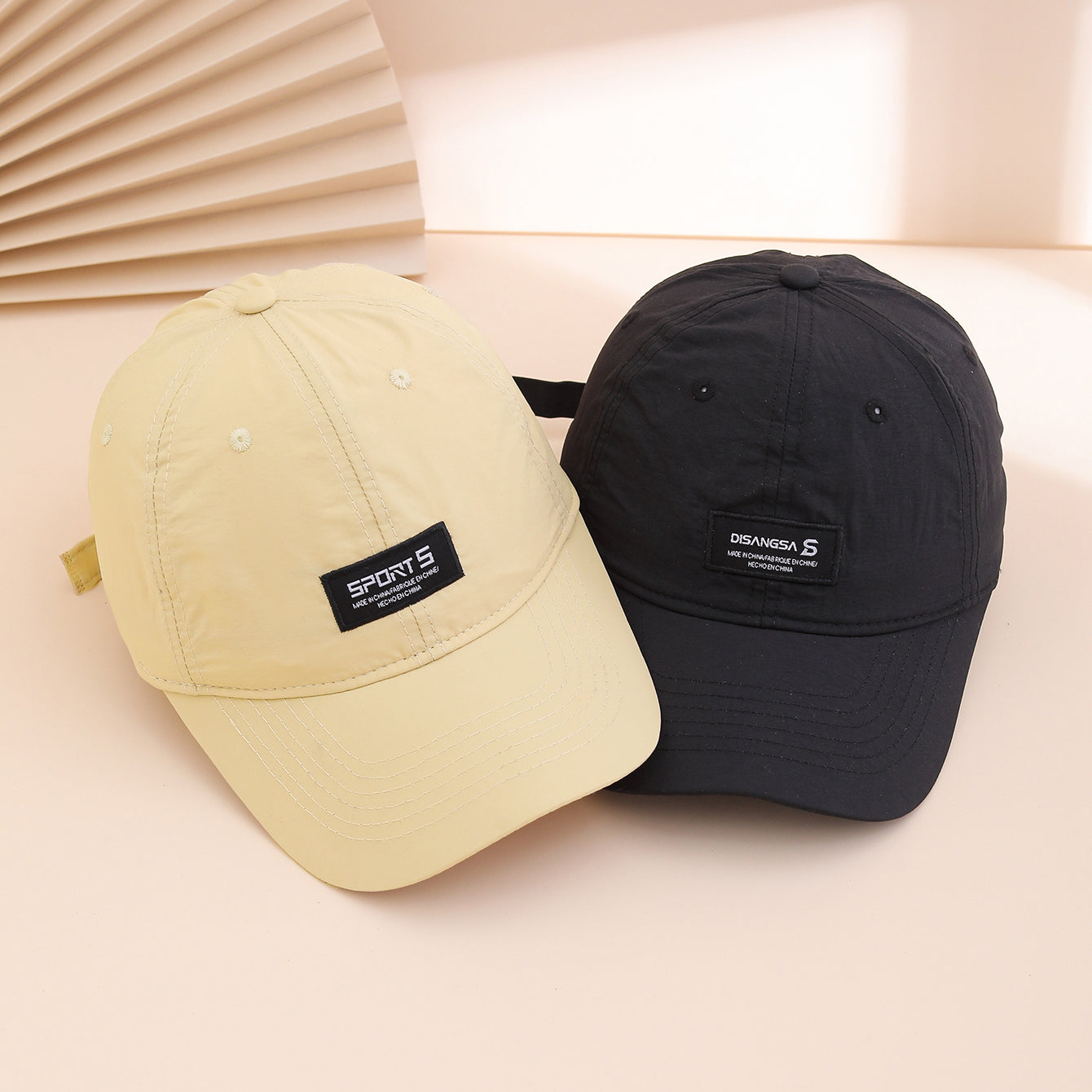 Korean Version Of A Simple Solid-color Embroidered Letter Quick-drying Baseball Cap With Adjustable Soft Top Sunshade Beanie Hat, Suitable For Outdoor Versatility