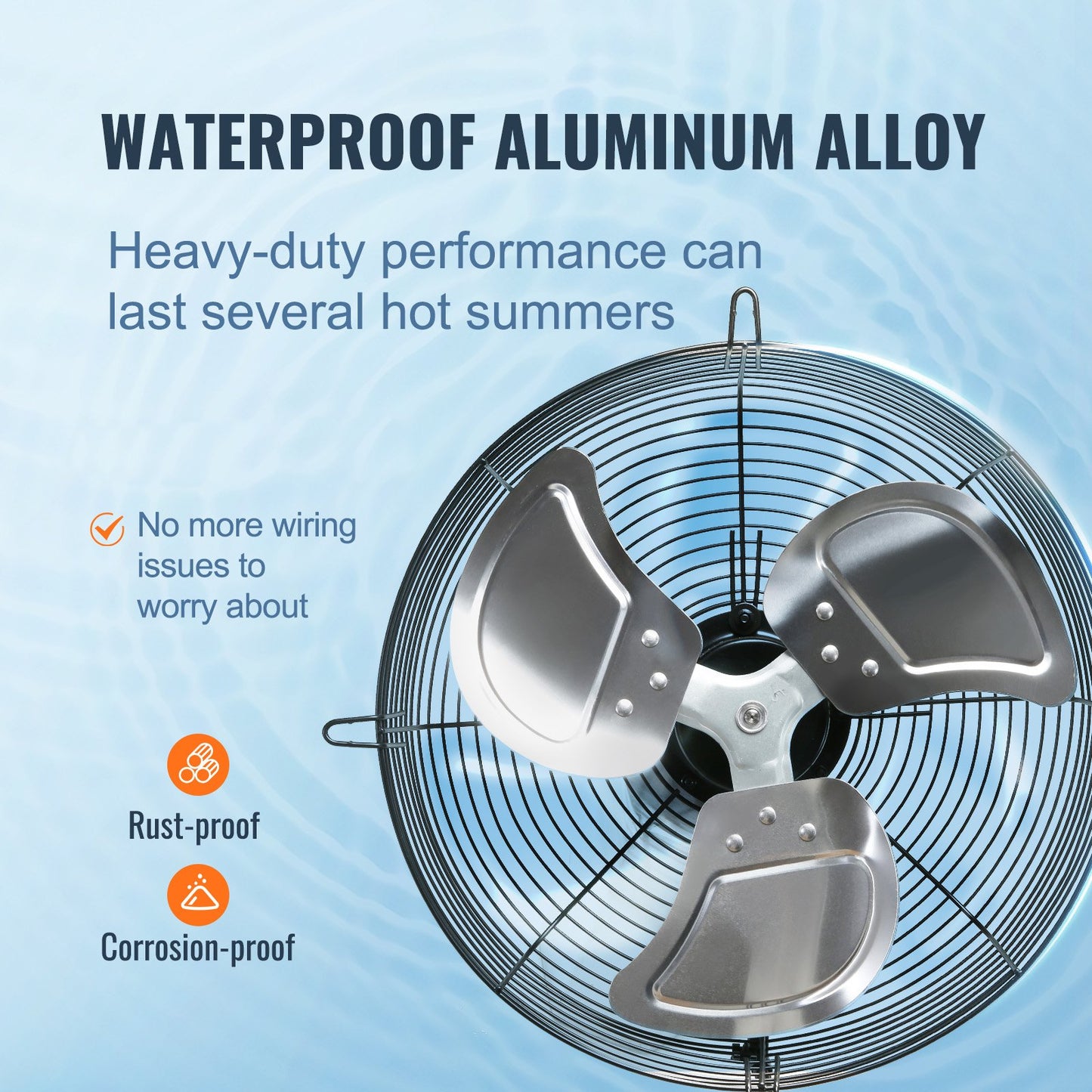 10'' Shutter Exhaust Fan, High-speed 820 CFM, Aluminum Wall Mount Attic Fan With AC-motor, Ventilation And Cooling For Greenhouses, Garages, Sheds, Shops, FCC