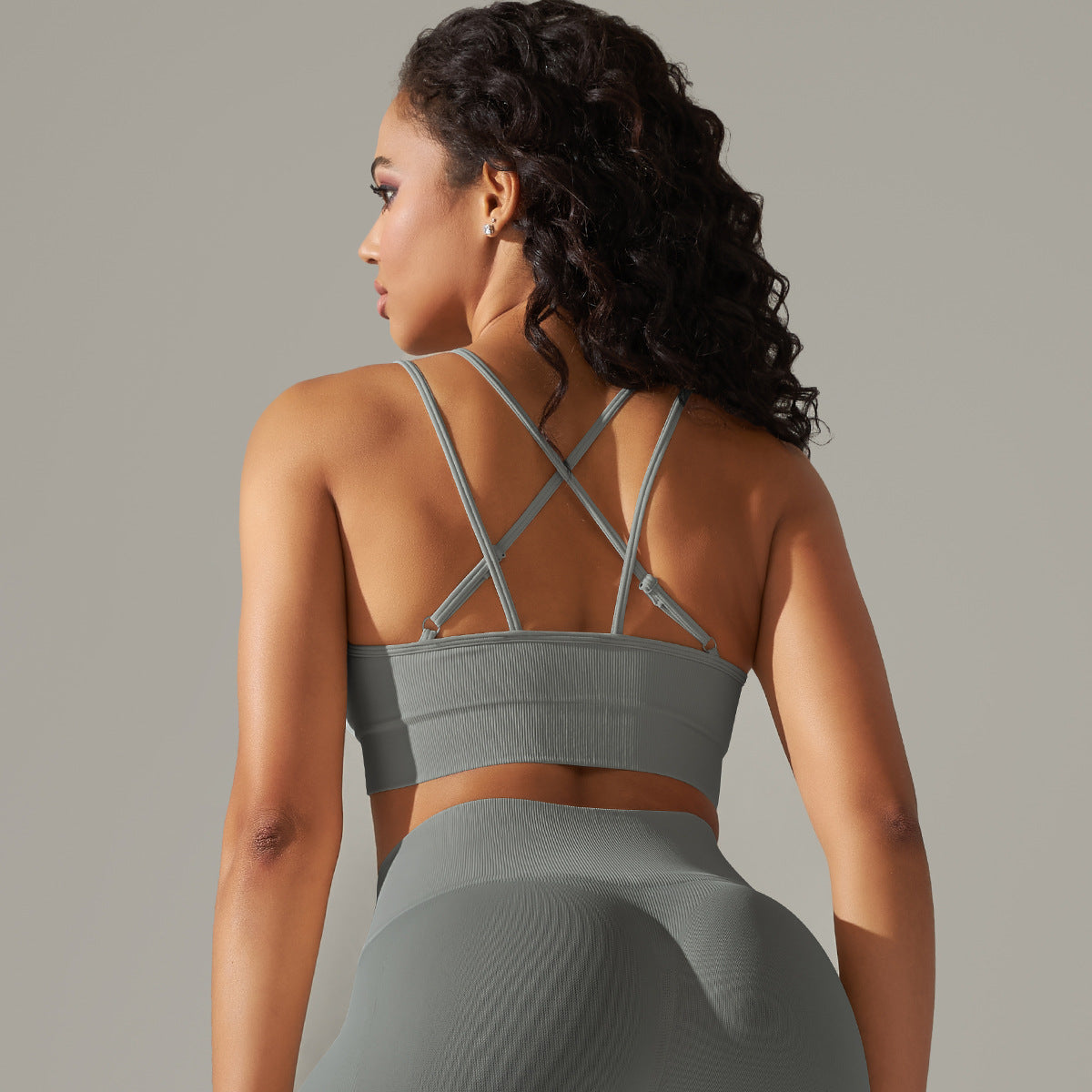 Seamless Knitted Beauty Back Yoga Clothes Running Workout Bra