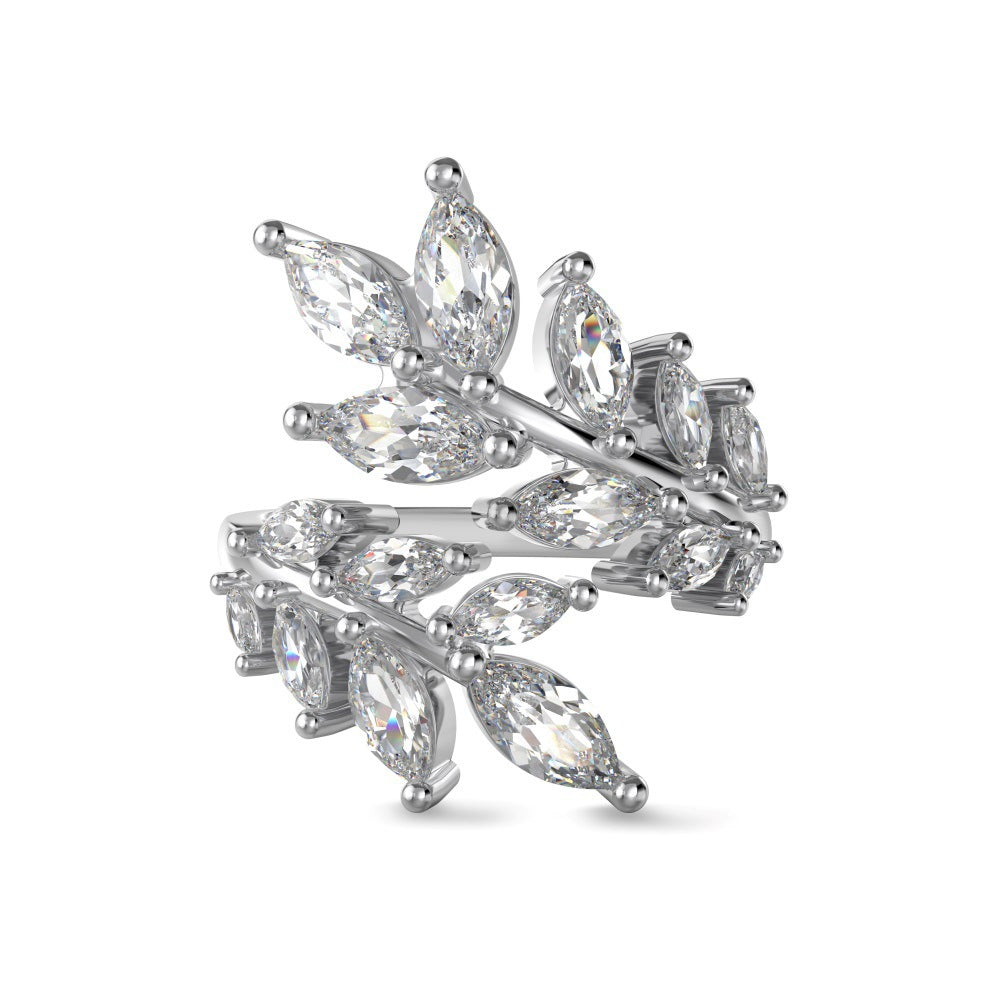 S925 Sterling Silver Ring Female Color Zircon Inlaid Japanese And Korean