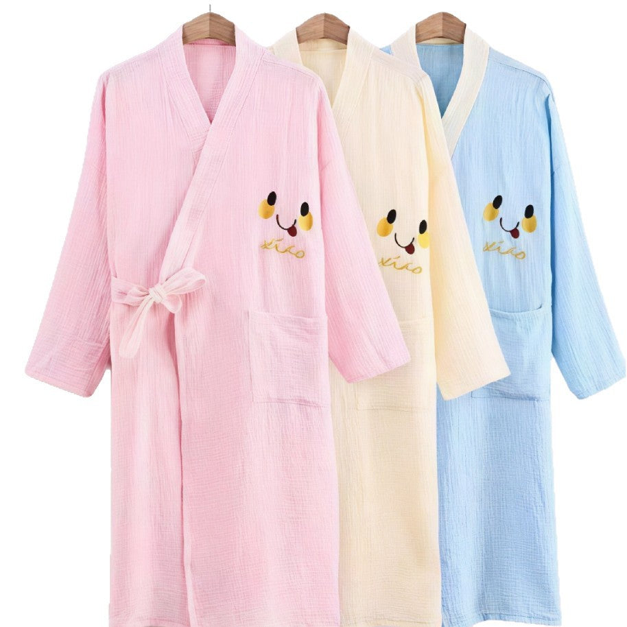 Cotton Bath Skirt Cartoon-themed Wearable Soft And Highly Absorbent Womens Home Bathrobe