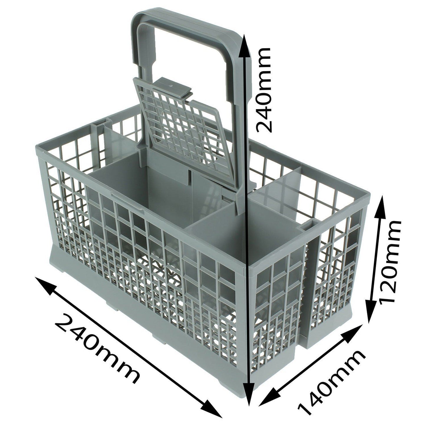 Dishlex Dishwasher Replacement Cutlery Basket Best Reinforced Base 240X140X120mm,The Color Shipped Is The Same As The Color In The Main Picture.