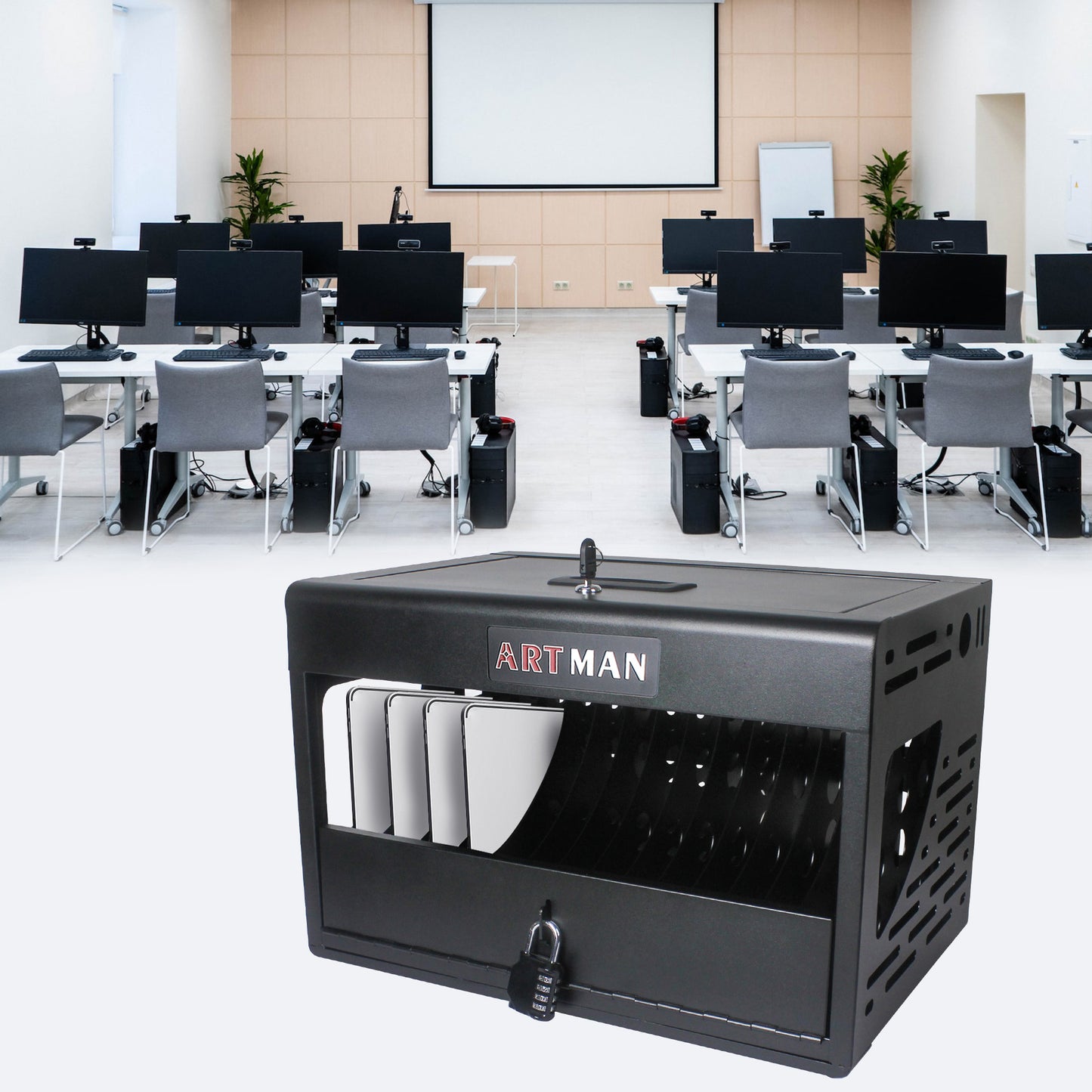 16-slot Charging Cabinet For Laptops, Chromebooks