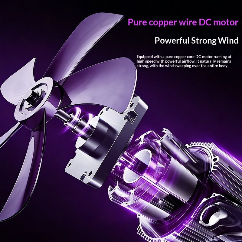 High-Wind Solar-Powered Charging Fan