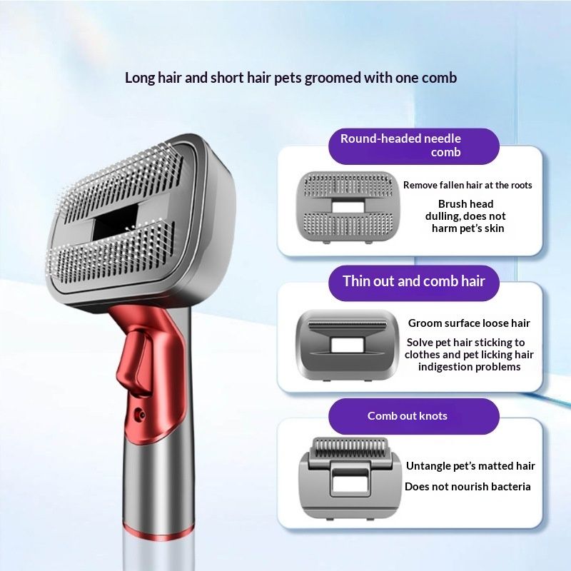 Vacuum Pet Brush Set Dog And Cat Hair Suction Nozzle