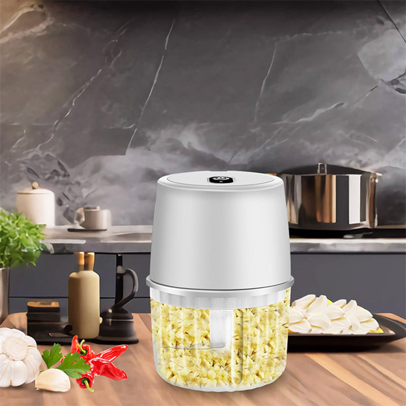 USB Rechargeable Electric Garlic Press Portable Wireless Food Chopper Mini Complementary Food Mixer Kitchen Gadgets