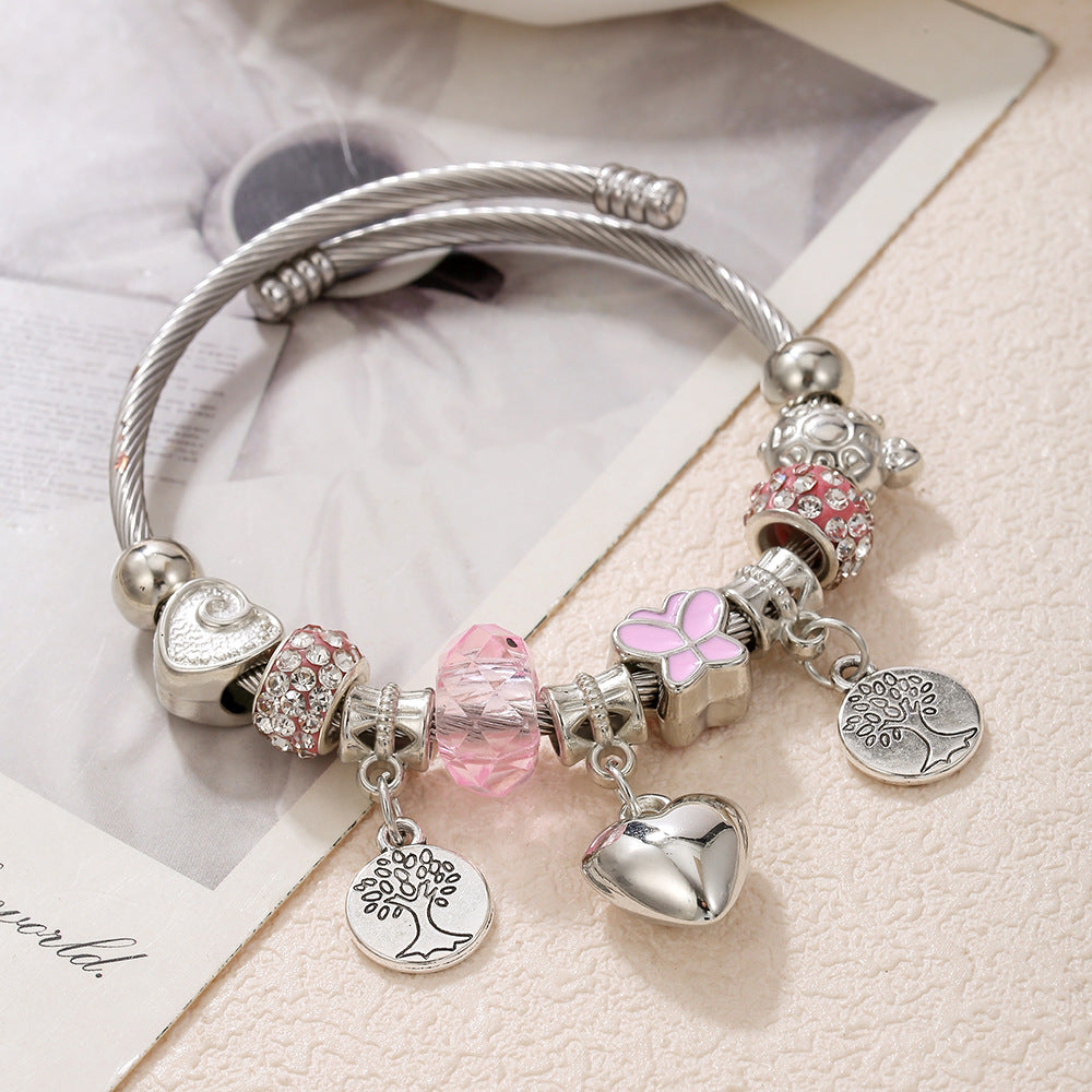 Panjia Fashion Best-Selling Titanium Steel Bracelet Versatile High-End Style Wristband Jewelry