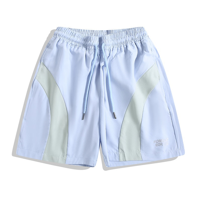 Quick-drying Contrast Color Sports Shorts Training Fitness Casual Pants