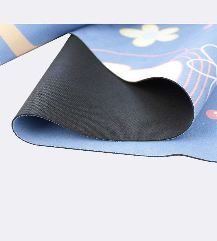 Yoga Mat Wicking Non-slip Towel Natural Rubber Suede Print Folding