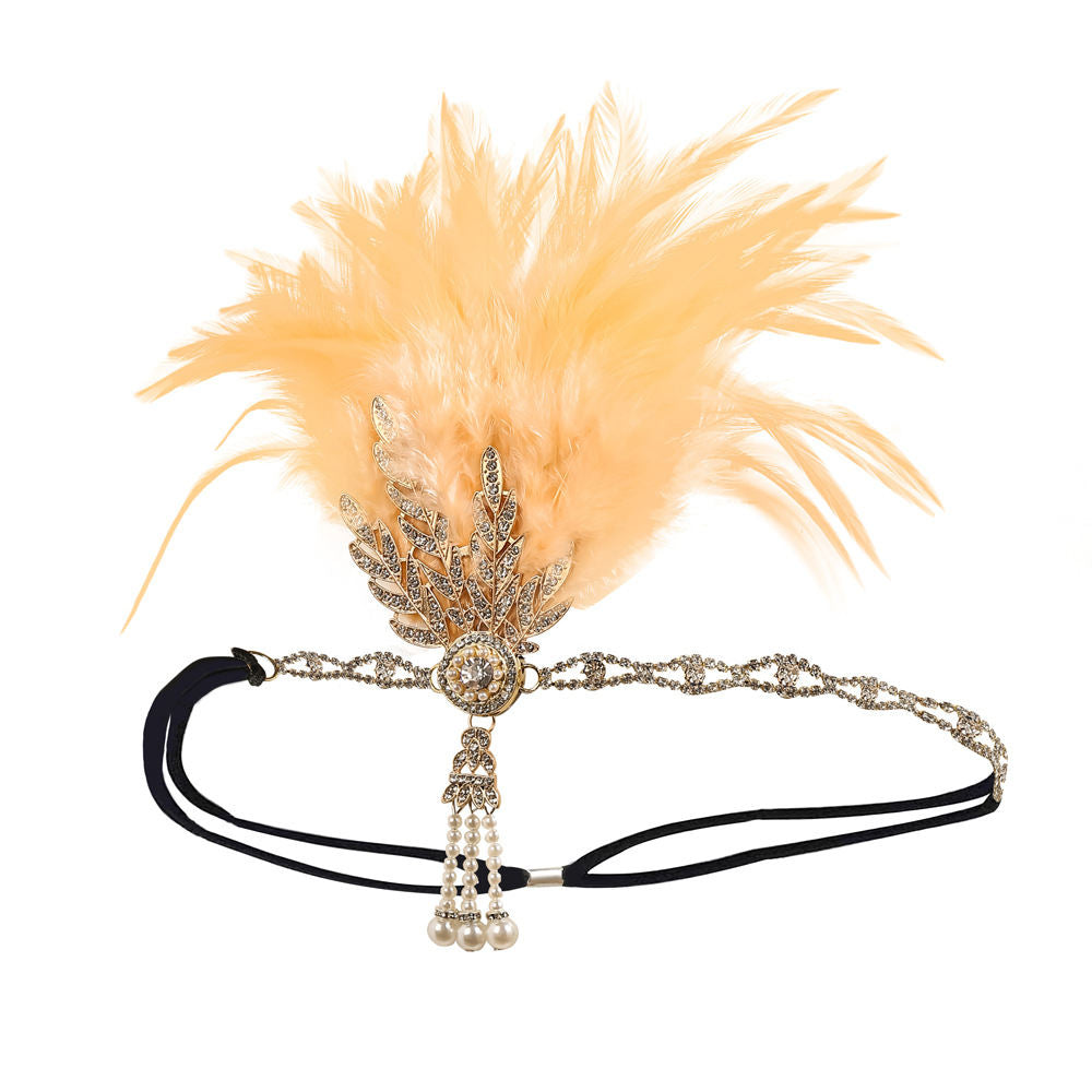 Masquerade Feather Headpiece Cross-Border Vintage Hair Band In European And American Style