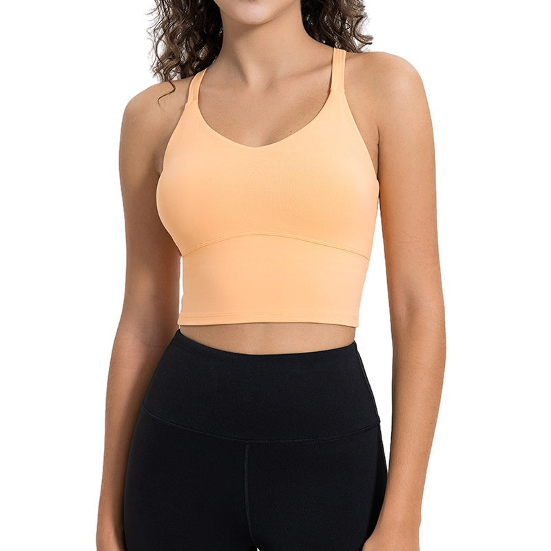 Cross Beauty Back And Push Up Breast Holding Workout Yoga Bra