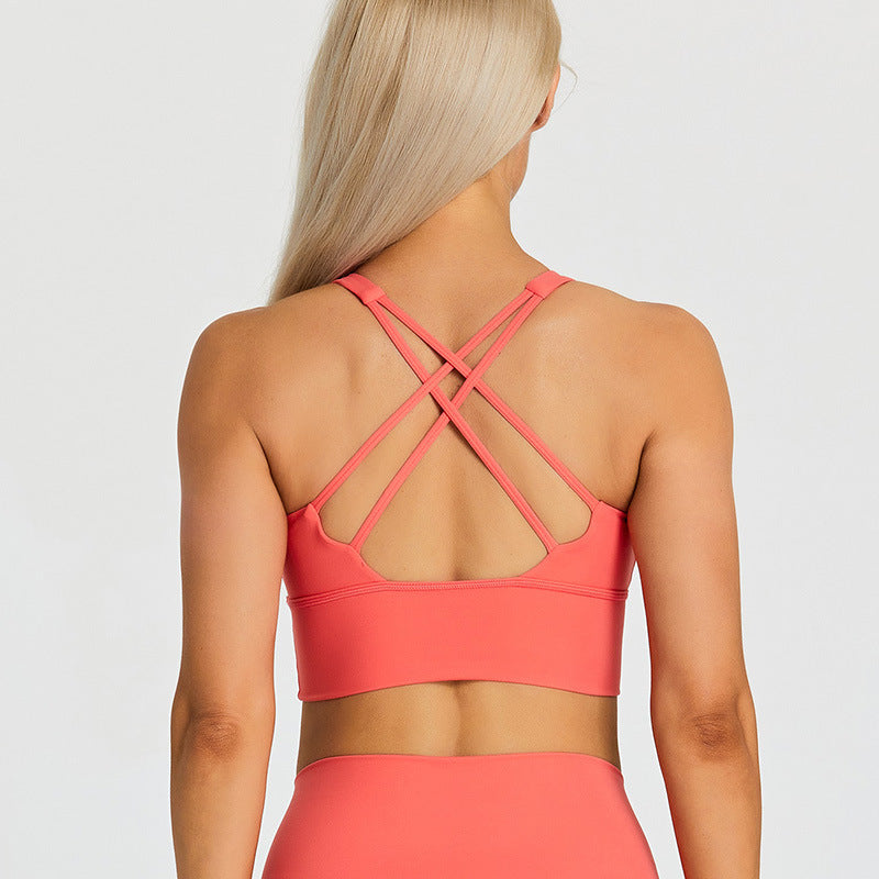 Women's Beauty Back Exercise Underwear Yoga Clothes With Chest Pad