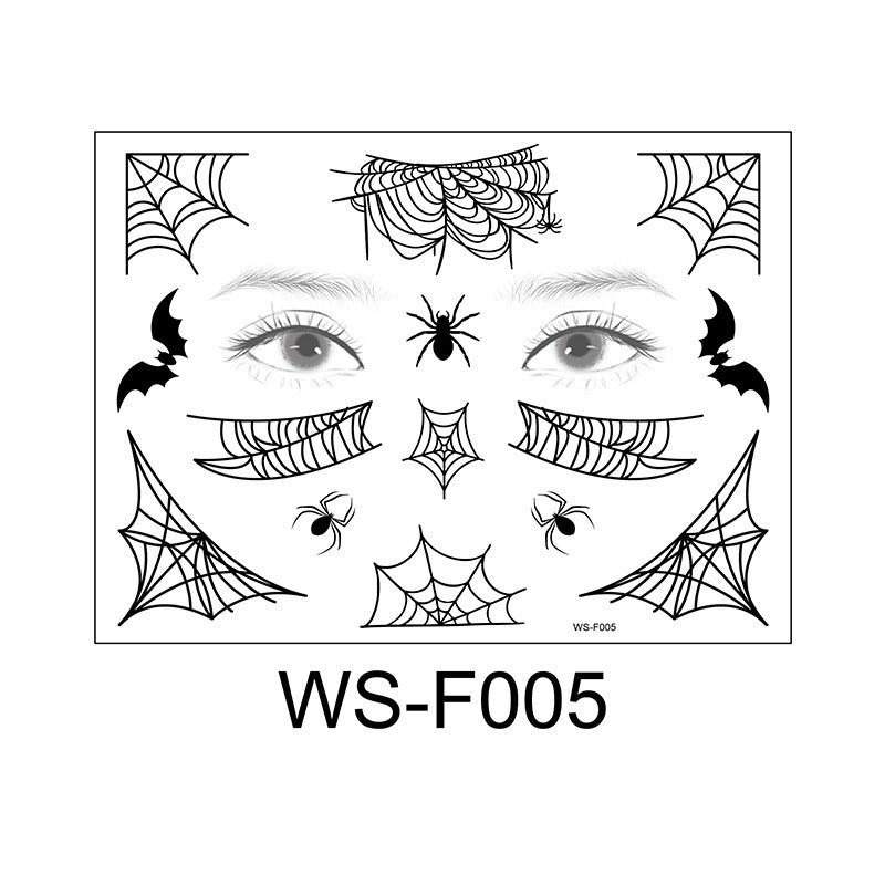 Spider Web Face Pasters Tattoo Sticker Waterproof Makeup Painted Tattoo Sticker