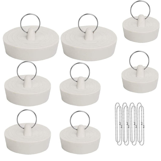 8-Piece Sink Plug Set, Universal Drain Plugs In 4 Sizes (34–55 Mm), Practical Sink Plugs For The Kitchen And Household Tools