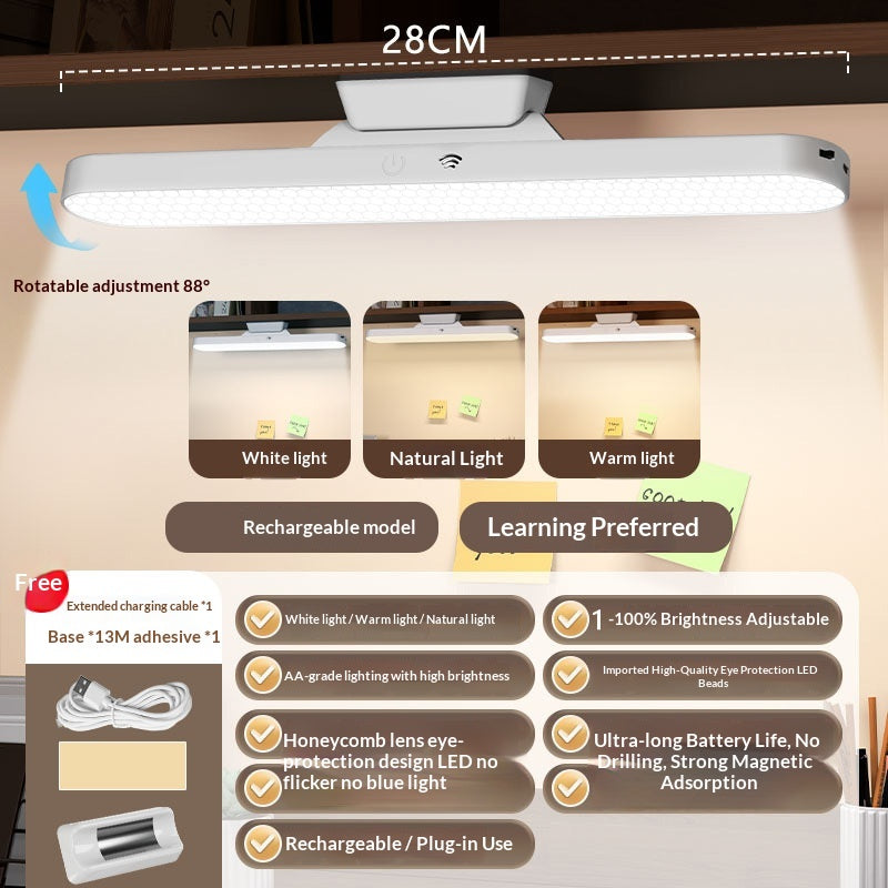 LED Smart Remote-controlled Wall-mounted Desk Lamp With Eye-care Stickers