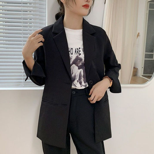 Fashionable Korean-style Loose-fit Women's Blazer