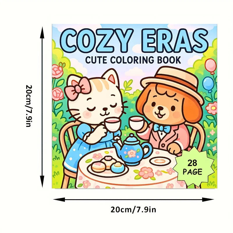 28 Pages Cutie Coloring Book Coloring Book For Adult Stress Reduction Colouring Book Valentine's Day Gifting, Birthday Party Gift, Drawing Supplies, Christmas Gift, Back To School Supplies