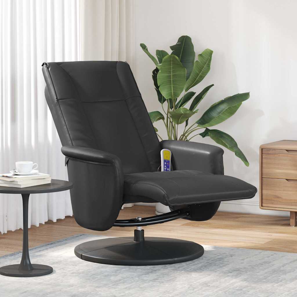 Massage Chair with Footrest, Faux Leather