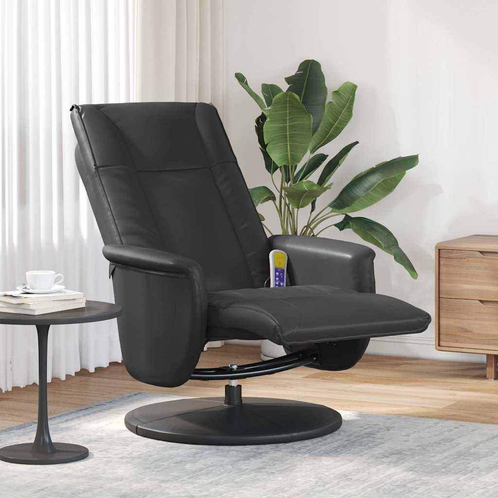 Massage Chair with Footrest, Faux Leather