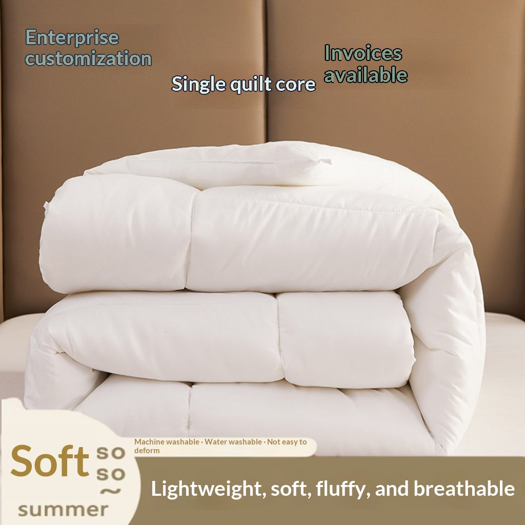 Pure White Hotel Comforters Four-season Duvet Inserts Summer Cooling Quilts Guesthouse And Hotel Cotton Quilts