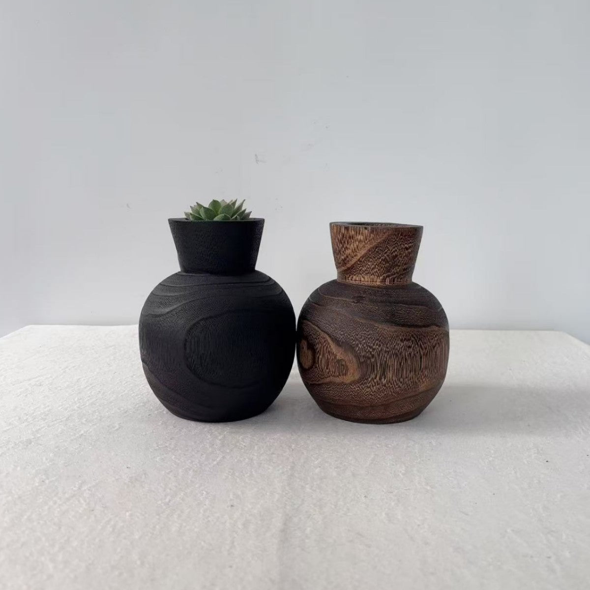 Minimalist Wooden Vase Creative Home Decor Piece