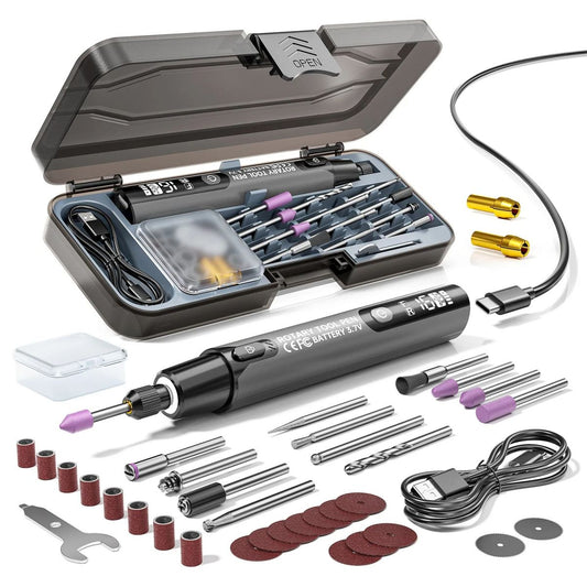 Electric Mini Engraving Pen Cordless Rotary Tool With LED Display Complete Kit For DIY Engraving Polishing Drilling Home Use