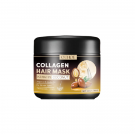 OUHOE Collagen Hair Mask, Repair Dry And Frizzy Hair Deep Moisturizing And Smoothing Hair Treatment Mask