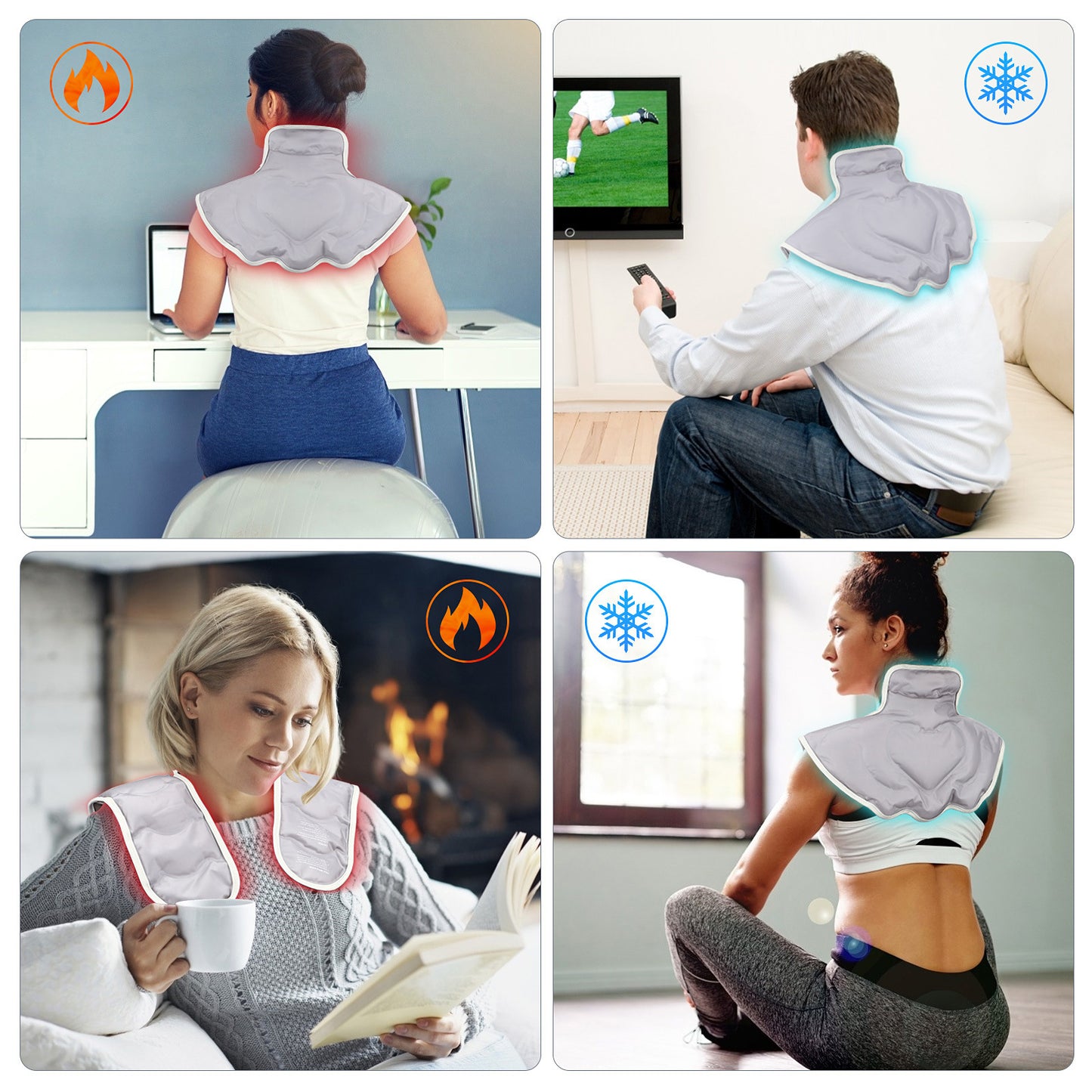 Cold And Hot Compress Shoulder Pad Gel Shoulder Cooling Ice Pack Heating Shawl