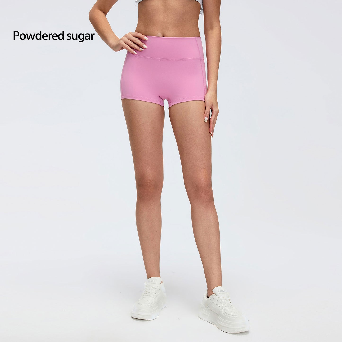 Naked-feel Tight Stretch Yoga Pants Running Training 3-inch Shorts High-waist Butt-lifting Fitness Shorts Women's Summer