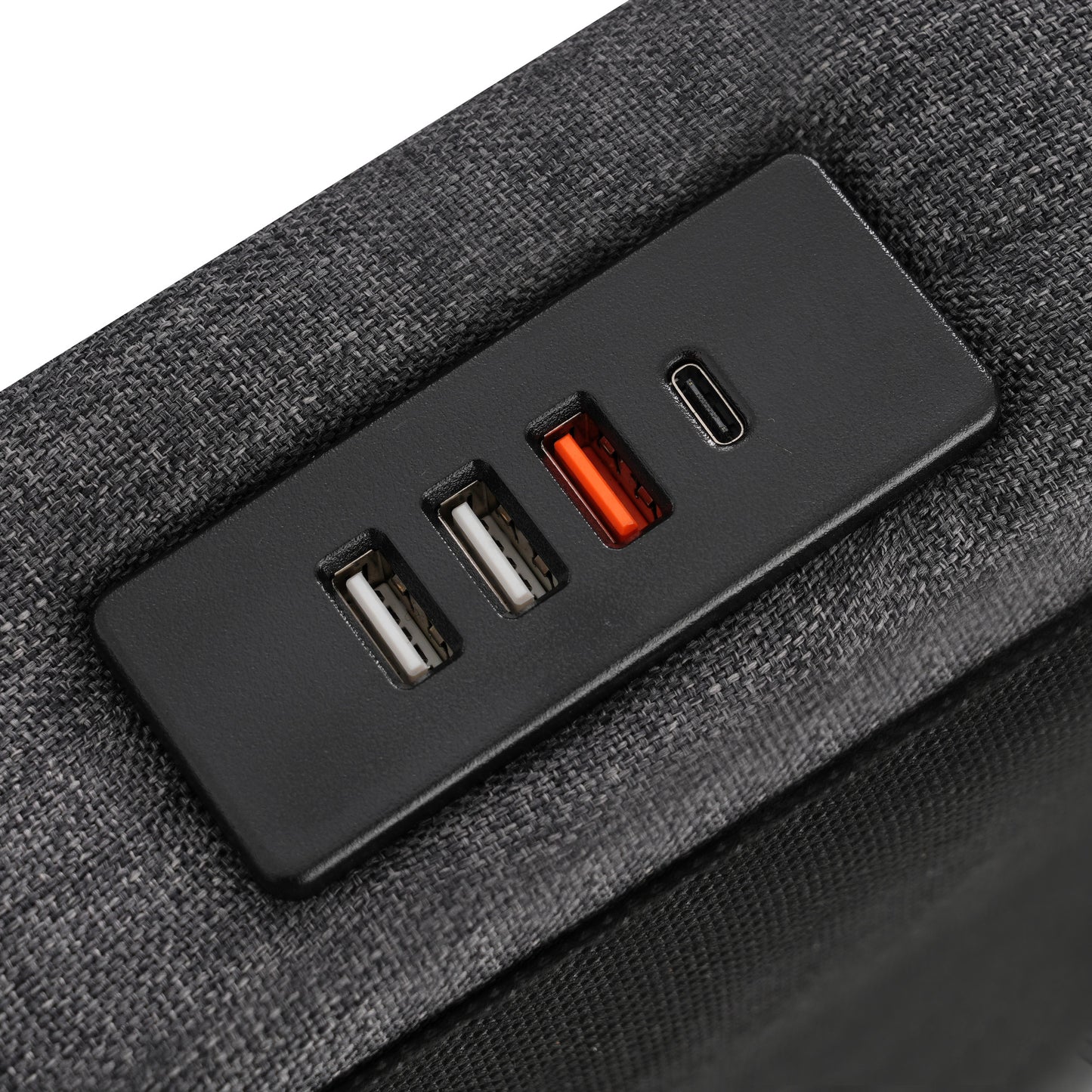 Upholstered Bed USB Type C Charging Function LED Lighting And 4 Drawers, Youth Beds 140x200cm Double Bed Storage Beds Bed Frame, Wooden Slatted Base, Grey  Without Mattress
