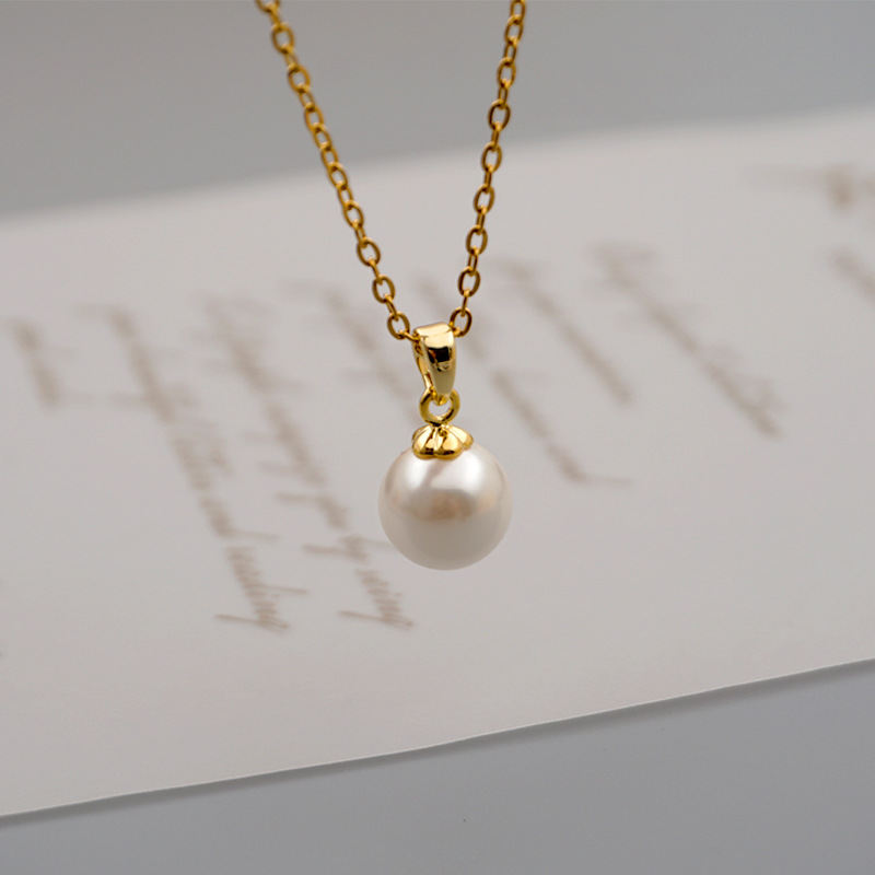 Design Titanium Steel Chain Accessories Pearl Necklace