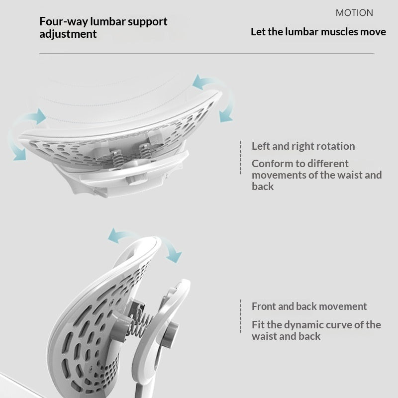 Lumbar Support Seat Chair Waist Rest Foldable Lumbar Cushion Office Backrest Chair Pad