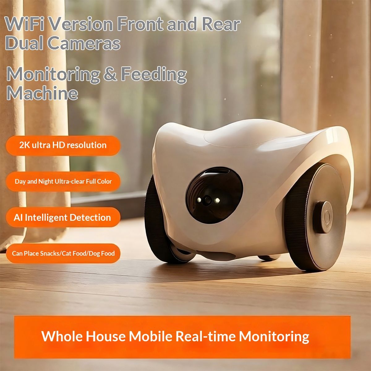 Pet-companion Robot With A Mobile Pet-monitoring Camera