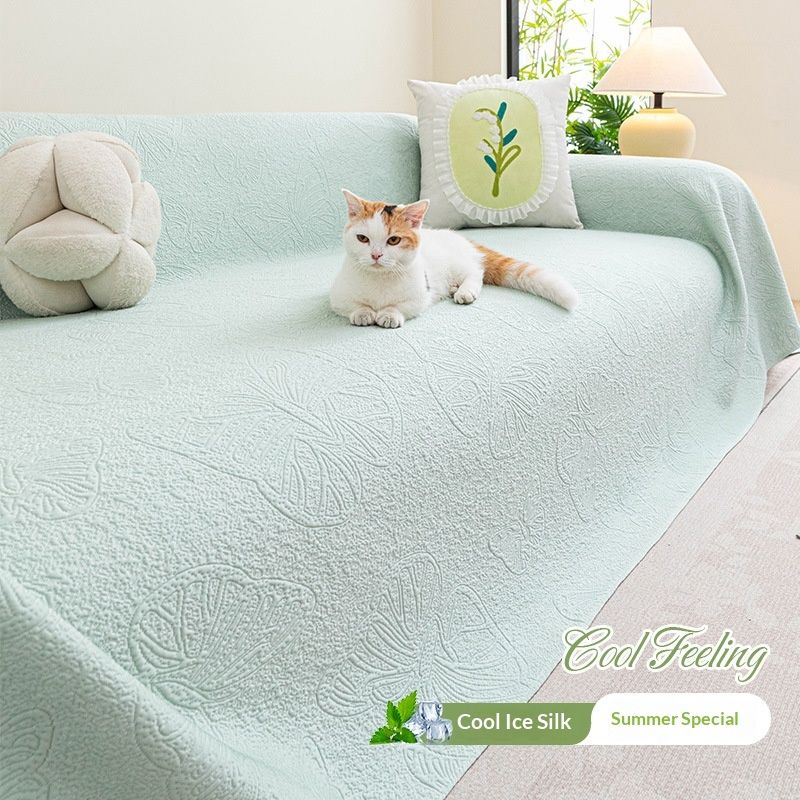 Cool Bean Bean Sofa Cover Fabric Summer Cooling Viscose Sofa Mat Cushion